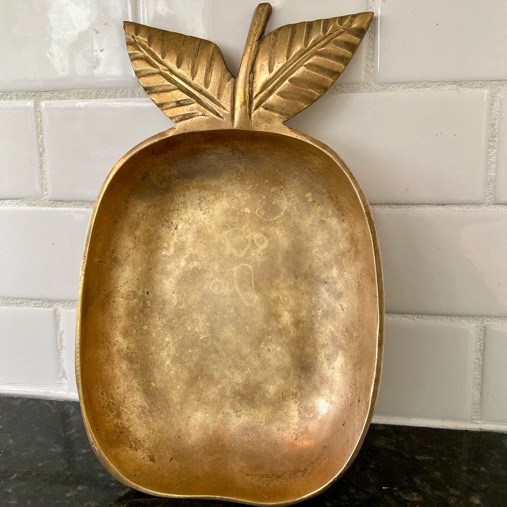 Handcrafted Brass Fruit-Shaped Dish